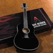 Axe Heaven Acoustic Classic Black Finish Model Miniature Guitar Replica Collecti