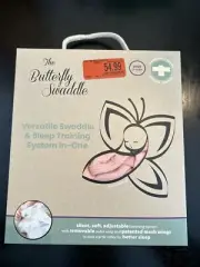 NIB Butterfly Swaddle Butterfly 2-in-1 Swaddle Transitional Sleep Sack -Pink SM