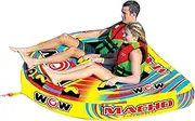 Wow Sports – Macho Combo Towable Tube for Boating – Multiple Riding Positions – 1-2 Person 340 lbs Capacity - Inflatable Boat Tube - Youth & Adults
