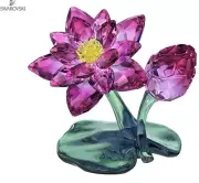 NIB Swarovski Very Rare Lotus Waterlily Violet Flower Crystal Figurine #5275716