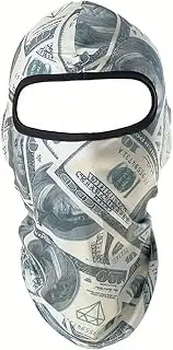 MP2 MINGPIN Balaclava Benjamins Face Mask UV Protection for Men Women Sun Hood Tactical Lightweight Ski Motorcycle Running Riding Black