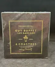 Guy Buffet Les Garcons Coasters Set Waiters Servers Williams Sonoma NEW SEALED