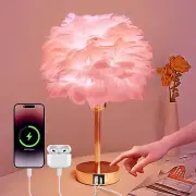 Smart Bedside Table Lamp with USB C+A Port, Touch Controlled, Alexa Compatible,