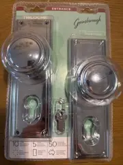 Gainsborough Bright Chrome Double Cyclinder Trilock Traditional Knobset