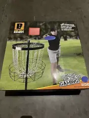 Disc Golf Basket Target Metal Practice Basket w/ 24-Chain 3 Discs Carrying Bag