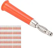 4mm Banana Plug Connector Brass Solder Type Adapter Accessory Set Kit 100PCS for Machine Equipment J.10010 (Red)