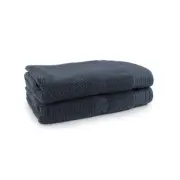 2pc Onkaparinga Avalon Premium Bath Sheets Set 90x167cm Cotton 550GSM Midnight