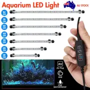 Fish Tank LED Bar Lamp Pool Submersible Aquarium Light Waterproof White Blue RGB