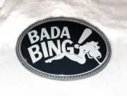 Bada Bing The Sopranos TV Show Strip Club Belt Buckle Pewter Metal Limtd Edition