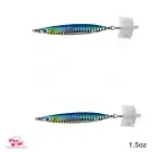 2pcs Blue Silver 1.5oz Colt Sniper jig 42g Fishing Vertical 3561D-DT MUSTAD Hook