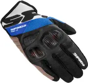 Spidi Flash-R Evo Motorcycle Gloves, black-white-blue, Size 2XL for Men Black White Blue