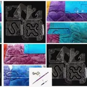 QuiltMaster Pro Kit: 5 Quilting Rulers, Free Motion Embroidery Template, Frame,