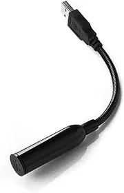 FELTECHELECTR Mini USB Computer Microphone Noise Cancelling Flexible Neck Plug Play for PC Laptop Desktop Use Black