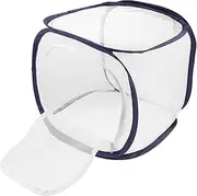 Collapsible Mesh Cage Butterfly Habitat with Double Slider Opening for Easy Access for Observing Insects and Animals for Nature Exploration