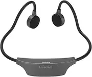 Bluetooth 5.3 Bone Conduction Sleep Headphones - IPX8 Water Proof Open Ear Headphones with White Noise Mode, 12H Playtime for Side Sleepers, Workout Headset with Mic (Black) (Grey)