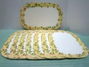 Corelle HOLLY Placemats Reversible Plastic Foam ~ Set Of 8
