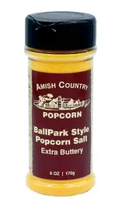 Amish Country Popcorn | Ballpark Buttersalt Popcorn Salt - 6 Oz Bottle | Old Fas
