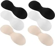 [Generic] 6 Pairs Removable Shaped Sports Pads Lightweight Seamless Cushion Inserts for Washable Polyester Cup Inserts for Support During Workouts