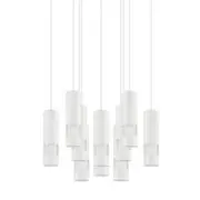 Eglo Lighting Bernabeta 10 Light 50W LED Modern Cluster Pendant Light - 5000K Neutral White - White