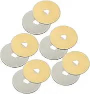 KOCKSHION Rotary Cutter Replacement Blades 45mm Round Titanium Plated Fabric Cutting Blades for Quilting