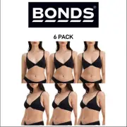 Bonds Womens Everyday Organics Underwire Bra Soft Unlined Cups 6 Pack YWYA