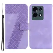 Slim-fit Phone Cover For Infinix Note 30 4g, Imprinted 7-shape Pattern Wallet Stand Pu Leather Case