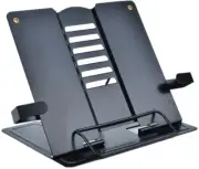 Desk Book Stand Document Holder Heavy Duty Metal Reading Stand Black for Book Ma