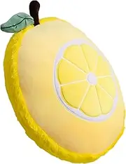 Lemon Plush Pillow Cute Fruit Stuffed Animal Soft Plushie Snuggly Hugging Pillow Toy Gifts for Kids Brithday Lemon Lover and Christmas 12.6 Inches (Yellow)