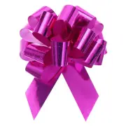 10pcs 4" Metallic Large Big Pull Bow Glitter Gift Wrapping Bows Ribbon, Rose Red
