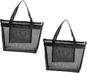 [WESIEVYA] Beach Toiletry Bag Set Pcs Mesh Tote for Travel Shopping Outdoor Activities Fashion Practical