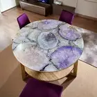24" Agate Stone Coffee & End Table, Bed side Table, Corner table Furniture Decor