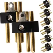 Kisangel 1set Pin Male XLR Connectors for Microphones Durable Mic Cable Plugs High Conductivity Audio Adapters Easy to Install for Ktv Use Replacement for Damaged Microphone Plugs 8pcs