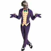 Joker Deluxe Supervillain Villian Batman Arkham City Clown Mens Costume STD