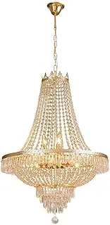 Modern Contemporary Crystal Chandelier Lighting for Villa Foyer Staircase High Ceiling Chandelier,Medium Luxury Pendant Light Adjustable Height Indoor Decor Ceiling Light for Entrance(60*80cm, Gold)