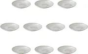Set of 10 Shirayuki Maru 5.0 Plates [6.6 x 0.9 inches (16.8 x 2.3 cm) | Setomonohonpo