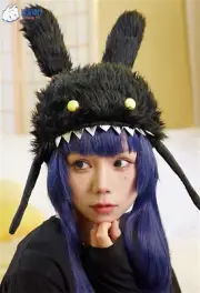 FF14 Final Fantasy XIV Spriggan Plush Hat Anime Cosplay Prop Black Plushie Cap