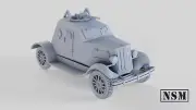 NSM Russian Armored Car Set, 1/56th Scale, 28mm For Bolt Action.