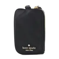 在飛比找momo購物網優惠-【KATE SPADE】尼龍零錢袋識別證掛帶票卡夾-黑色