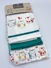 COOKSMART. 3 TEA TOWELS. CATS. HEARTS. 100% COTTON. NEW. FREE SHIP. 320-22