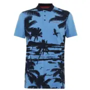 Ted Baker Mens Golf Polo Shirt - Green Turquoise - Size 2 Small - RRP £55