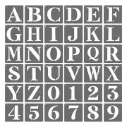 1 Inch Plastic Small Letter Stencils, 36 Pcs Reusable Alphabet Stencils