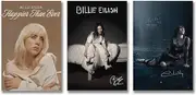 Billie Poster Eilish Music Album Vintage Cover Poster A Set of 3 Canvas Posters Room Aesthetic Festival Family Bedroom Decor Wall Art Home08x12inch(20x30cm)-3pcs Style-13