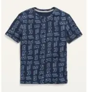 Old Navy Softest Printed Good Game Crew-Neck T-Shirt Size XS (5) Blue FreeShippi