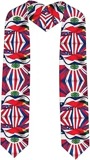 [SKKNT] Costa Rica Flag Print Graduation Shawl Stole For Academic Commencements Honor Sash Congratulations Gift