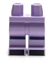 Lego - Minifigure Legs - Purple, Black Stripes, Sports
