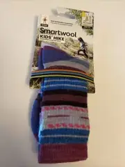 Smartwool Kids Hike Full Cushion Crew Height Sock-Meadow Mauve-Large NWT