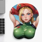 3D Cammy White Street Fighter Silicone Mouse Pad Table Mat Game Pad 26x21cm