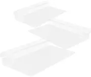 SEWACC 3pcs Transparent Shoe Display Rack Clear Tray for Sneakers High Heels Easy Installation Shoe Organizer for Home Retail Spaces