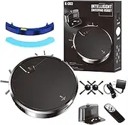 Smart Dual-Mode Robot Vacuum, Smart Robot Vacuum and Mop 2-in-1 Combo,Tangle-Free Tech, Ultra-Slim Quiet, Auto Recharge, Intelligent Planning and Mapping, for Carpets & Hard Floors (Black)