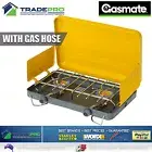 Gas Stove Gasmate® Turbo 2 Burner Camping Portable Cooker BBQ & Gas Hose CS1095